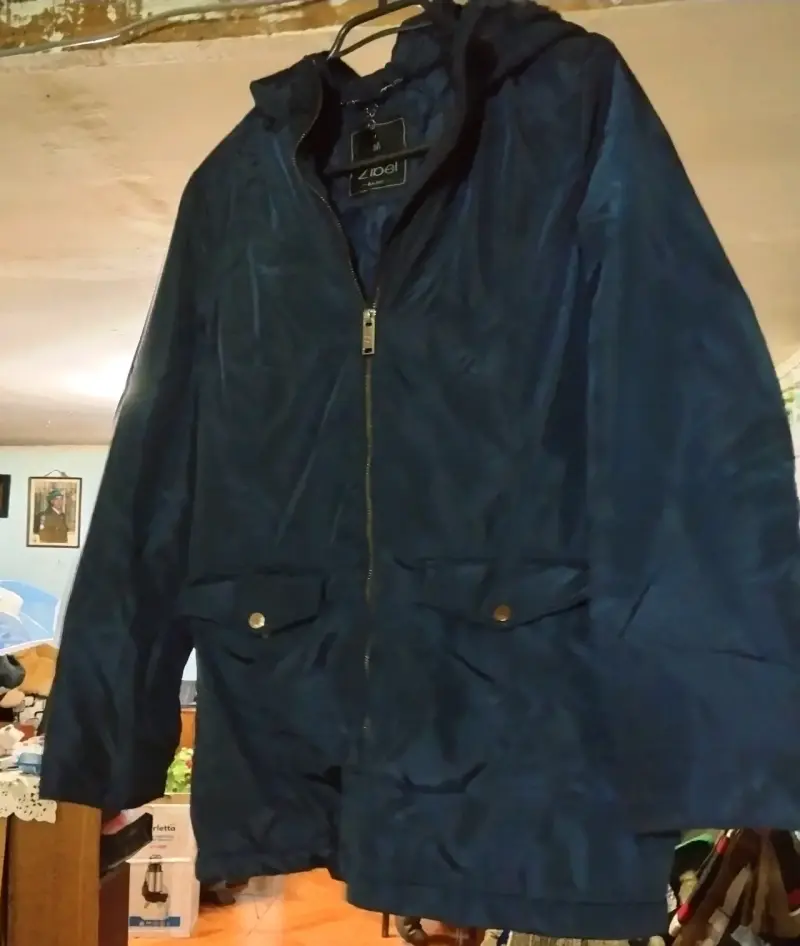 Parka azul con capucha - 3