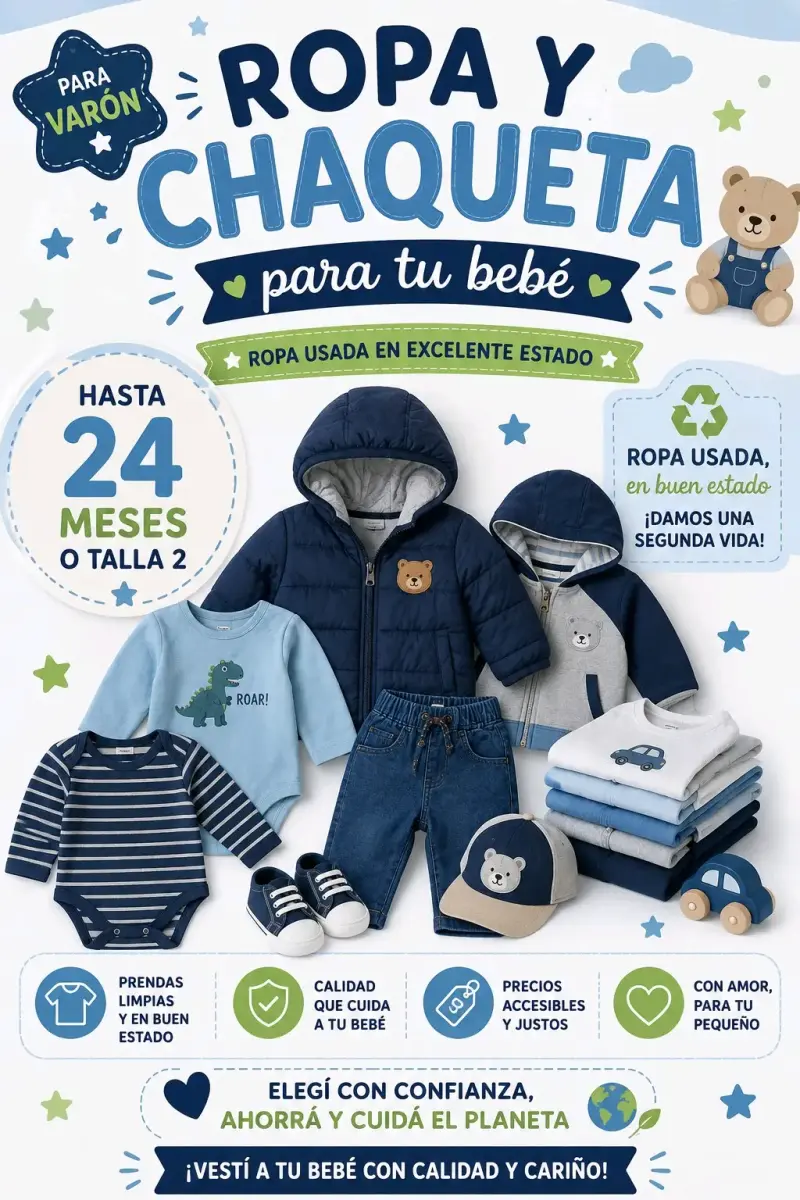 Ropa y chaqueta para bebé