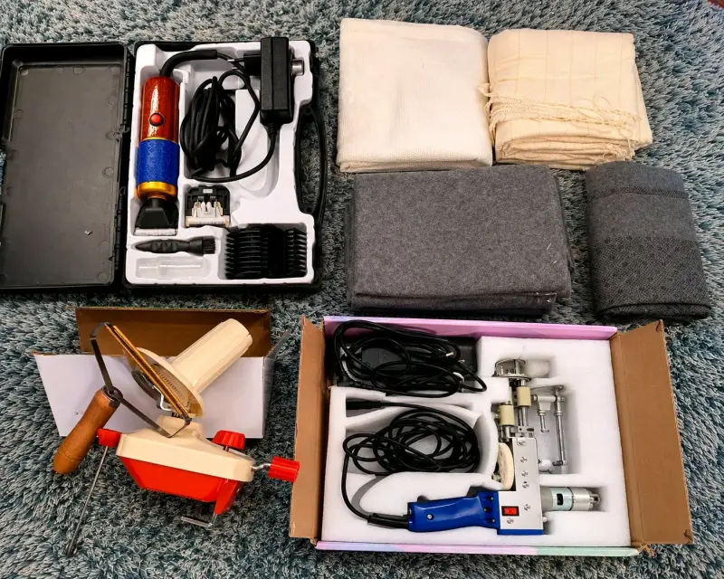 Kit completo para tejer y accesorios
