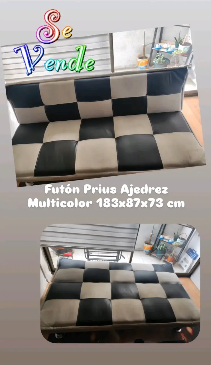 Futón Prius Ajedrez Multicolor