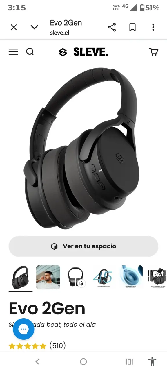 Auriculares Evo 2Gen negros - 1