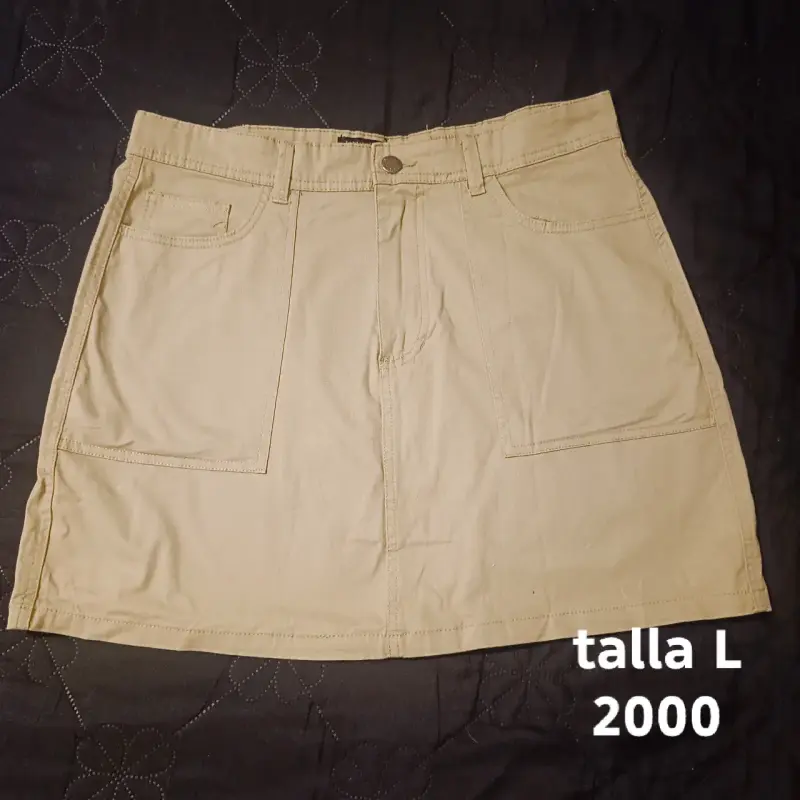 Falda beige talla L CONVERSABLE