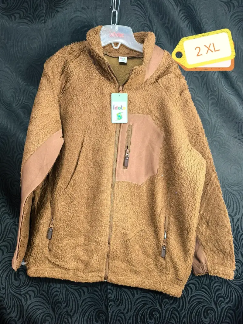 Chaqueta polar café 2XL - 1