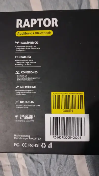 Auriculares Bluetooth Raptor V22N - miniatura 3