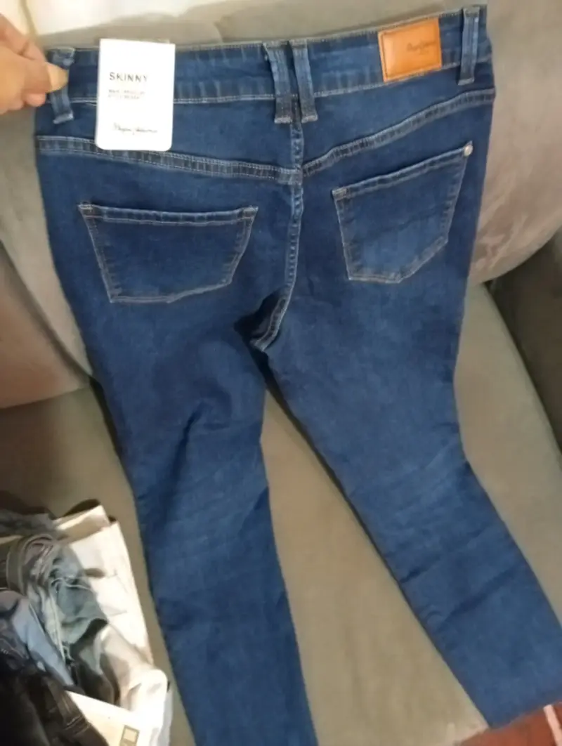 Jeans skinny azul mujer - 1