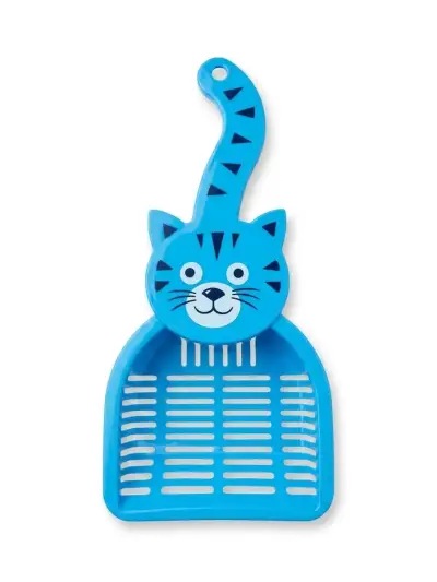 Pala azul para arena de gato - miniatura 1