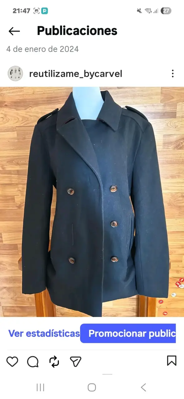 Abrigo negro elegante