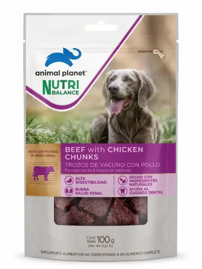 Alimento para perros ternera y pollo 100g - miniatura 1