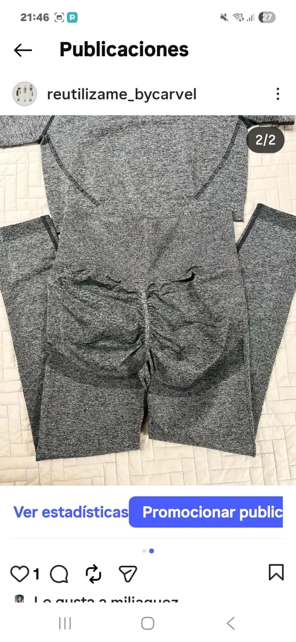 Conjunto deportivo gris talla m - 2