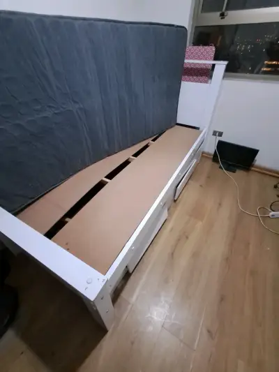 Cama con cajonera blanca - miniatura 5