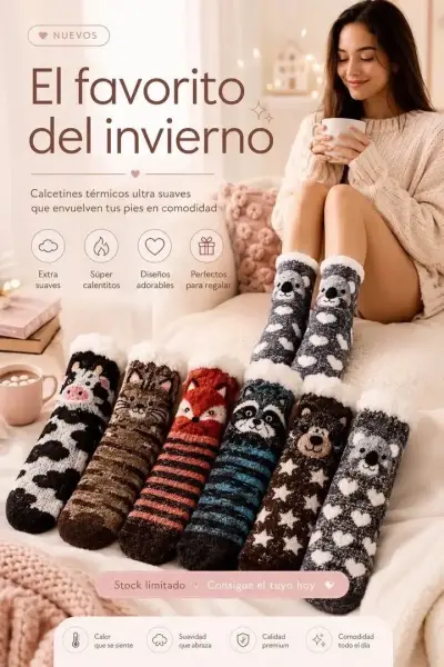 Calcetines térmicos de animales - miniatura 1