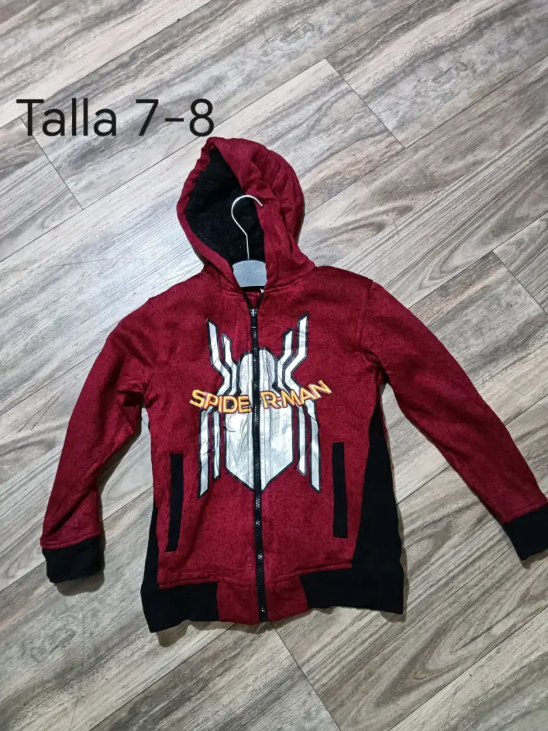 Polerón Spider-Man talla 7-8
