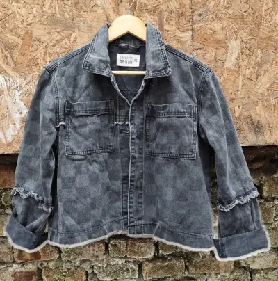 Chaqueta Opposite denim gris desgastada - miniatura 2