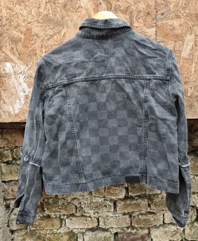 Chaqueta Opposite denim gris desgastada - miniatura 3