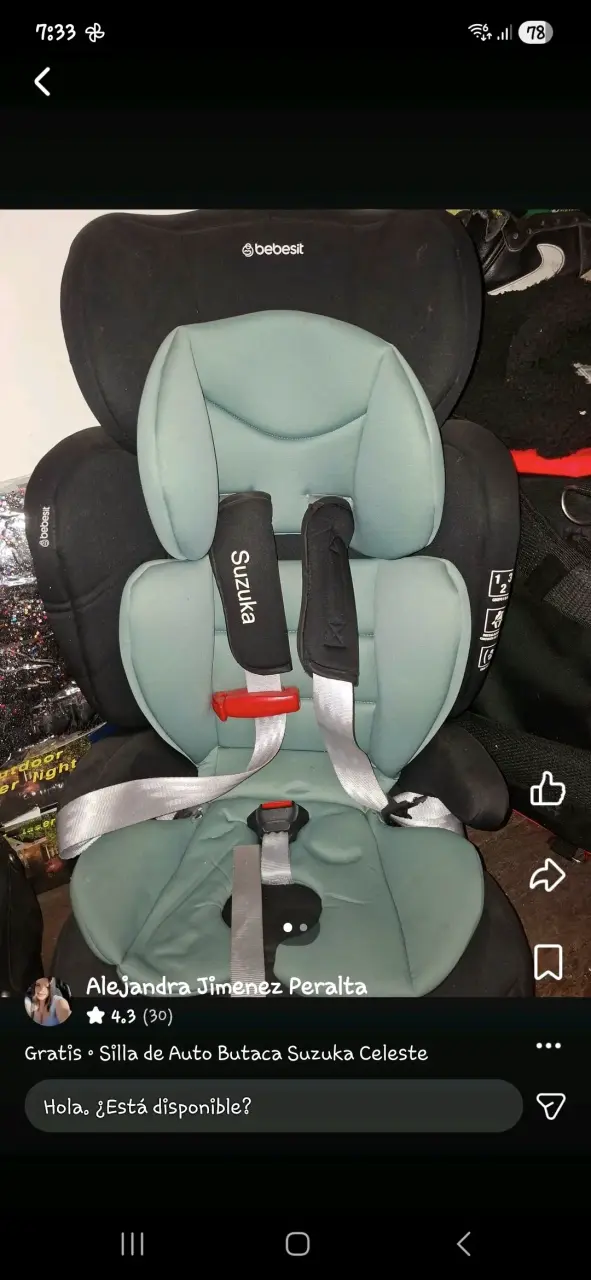 Silla de auto Bebesit Suzuka celeste