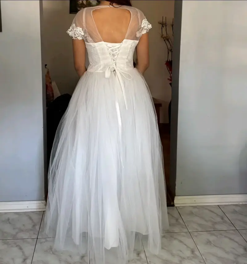 Vestido de novia encaje blanco - 3