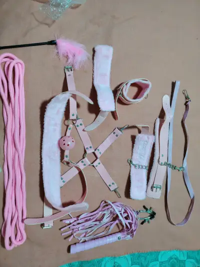 Set de accesorios BDSM rosado - miniatura 1