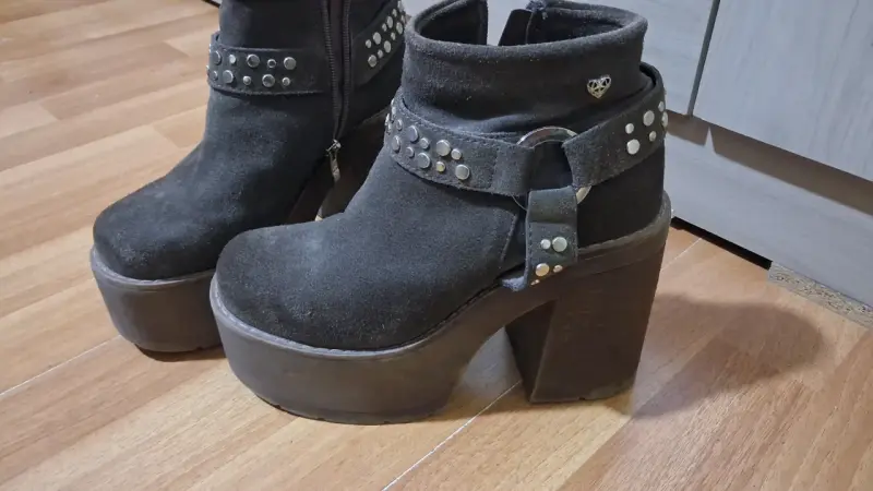 Botines negros con plataforma - 4