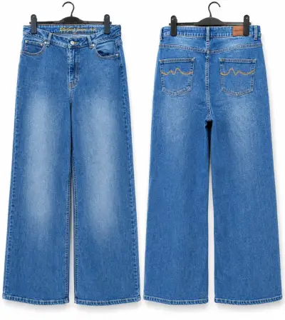 Jeans anchos azul clásico - miniatura 1