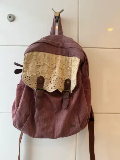 Mochila de tela con encaje - miniatura 1