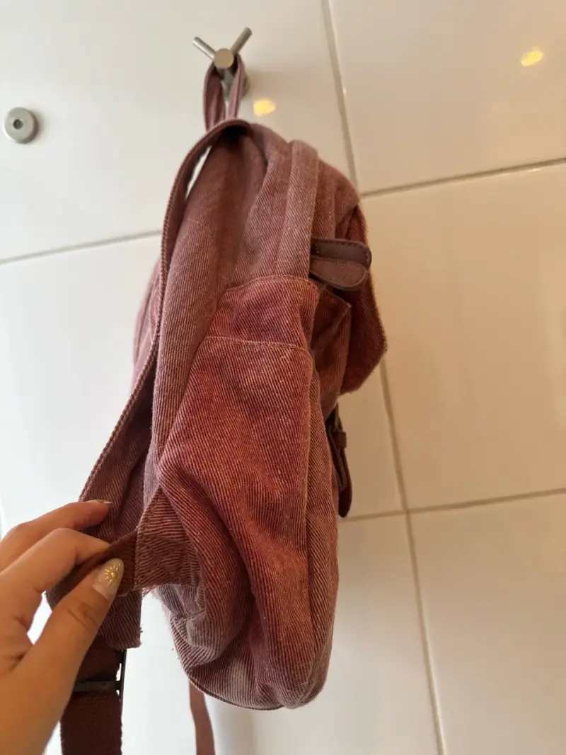 Mochila de tela con encaje - 3