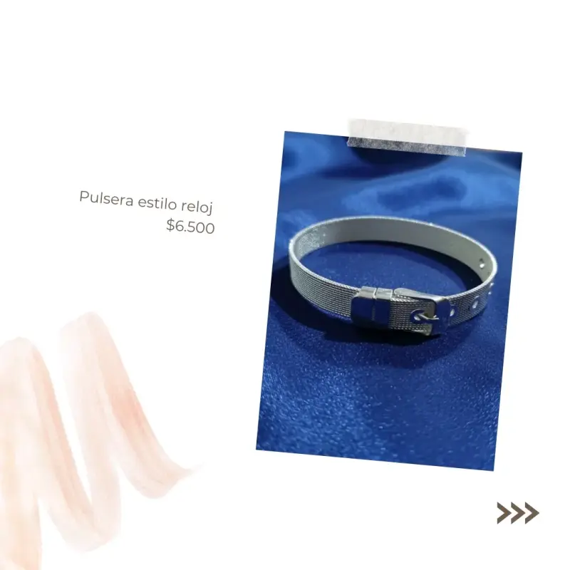 Pulsera plata ley 925 estilo reloj