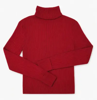 Suéter rojo cuello alto - miniatura 1