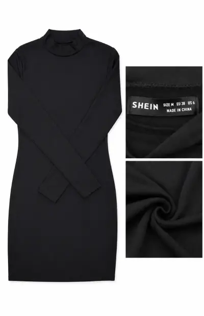 Vestido negro de cuello alto - miniatura 1