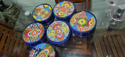 Juego de platos talavera 50% de descuentos - miniatura 3