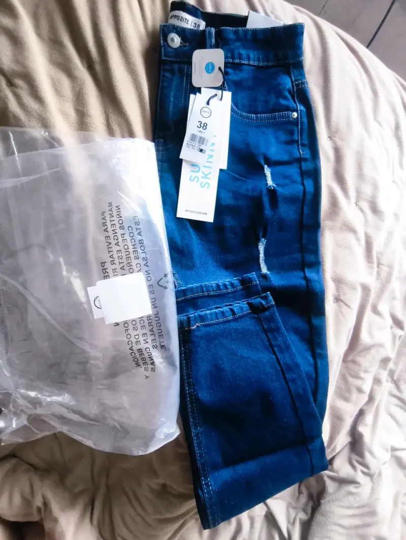 Jeans azul super skinny 38 - 1