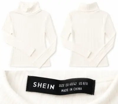 Polera blanca de cuello alto SHEIN - miniatura 1