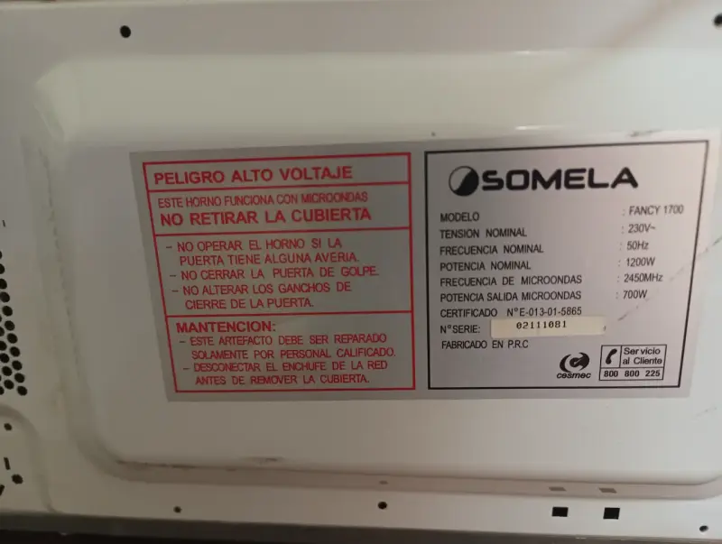 Pack Microondas Somela Fancy 1700 + Tapa Protector - 3
