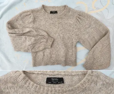 Suéter beige Bershka S - miniatura 1
