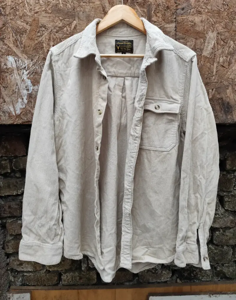 Camisa de pana beige hombre - 2