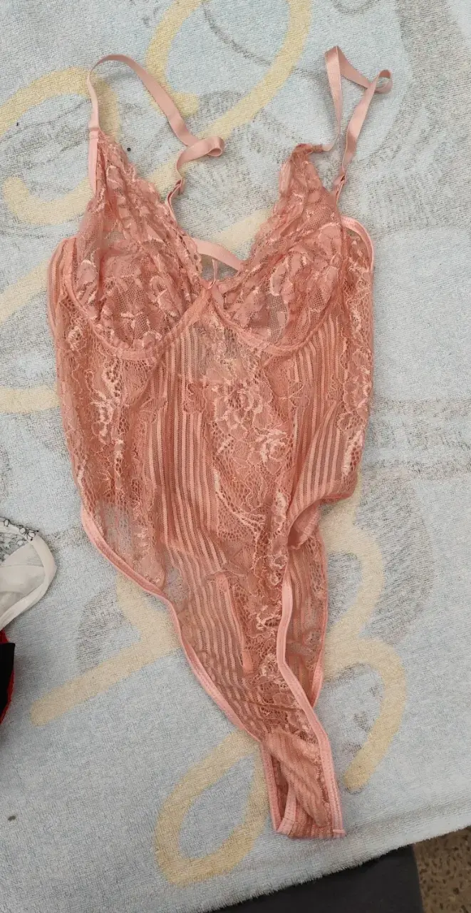 Body de encaje rosa talla M - 2