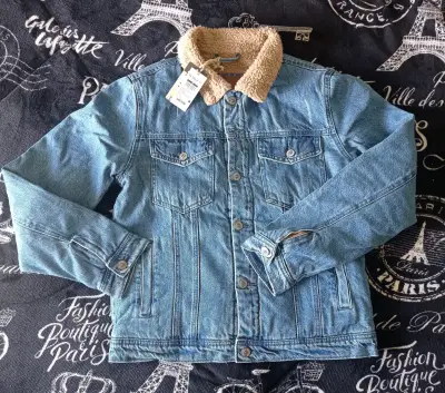 Chaqueta de mezclilla con chiporro hombre - miniatura 1