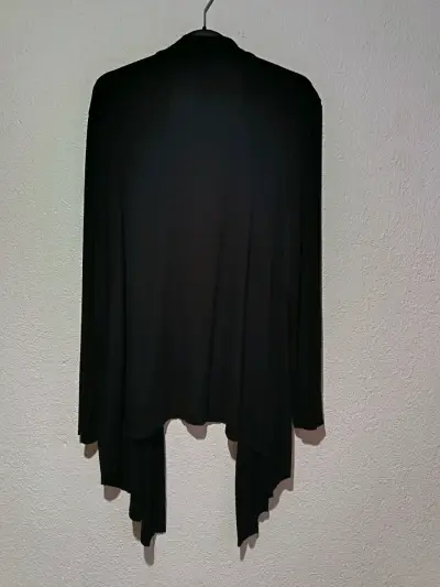 Cardigan negro abierto - miniatura 2