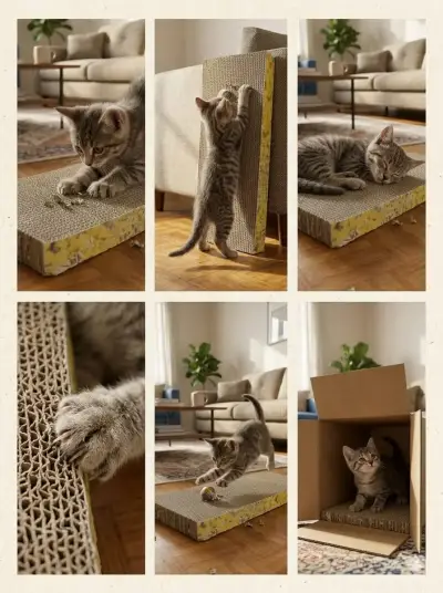 Rascador de cartón para gatos - miniatura 5