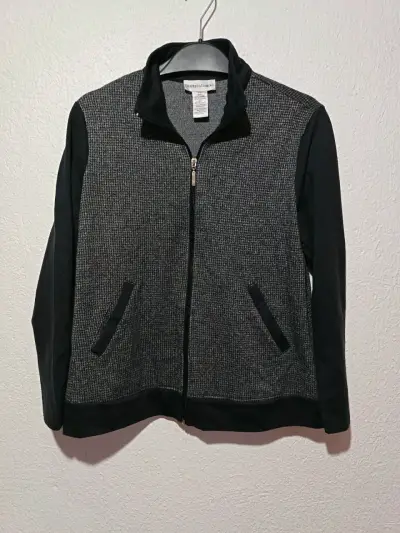 Chaqueta gris con cremallera - miniatura 1