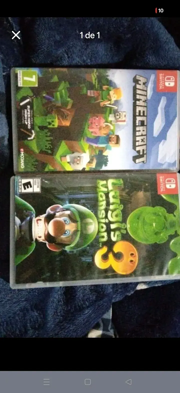 Juegos Nintendo Switch Minecraft y Luigi's Mansion 3