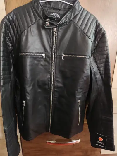 Chaqueta de cuero negro TODOPIEL - miniatura 1