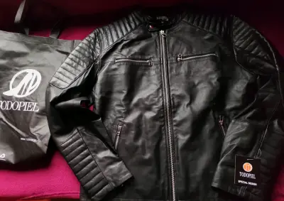 Chaqueta de cuero negro TODOPIEL - miniatura 2