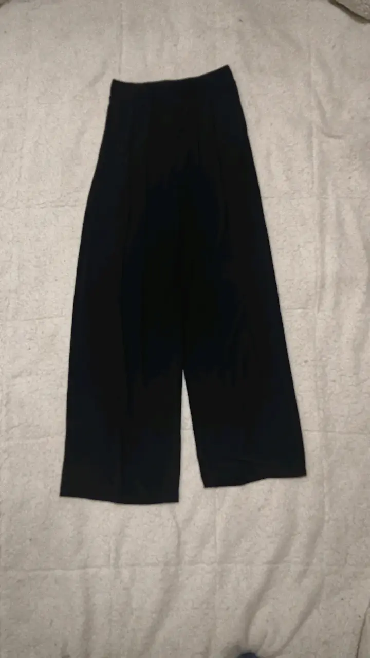 Pantalones negros anchos mujer - 1