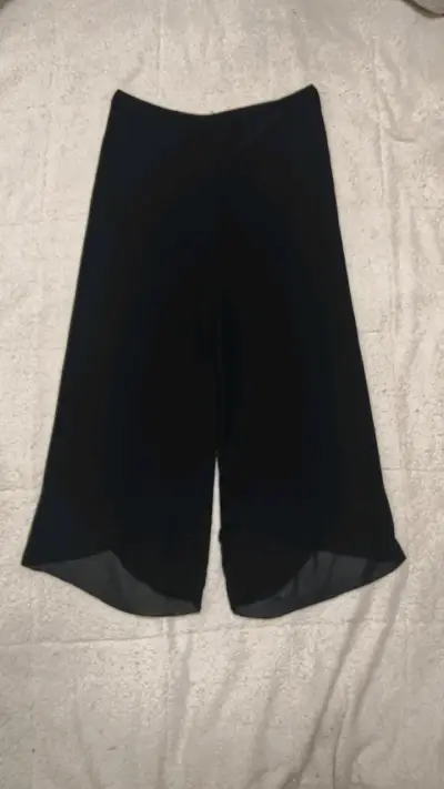 Pantalones negros anchos mujer - miniatura 2