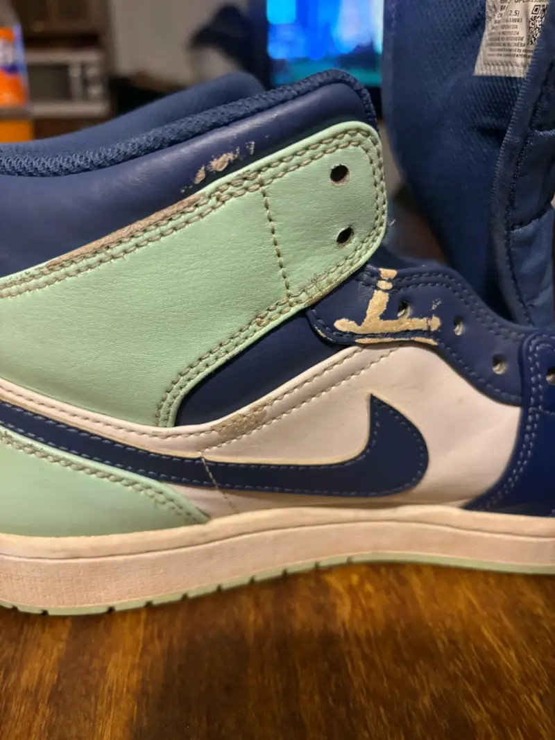Zapatillas Jordan azul y verde - 5