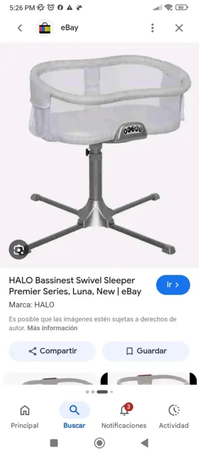 Cuna Bassinest giratoria HALO - miniatura 2