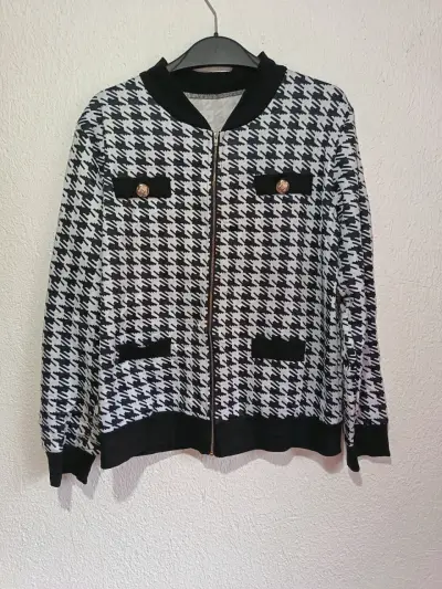 Chaqueta de mujer estampado pied de poule - miniatura 1