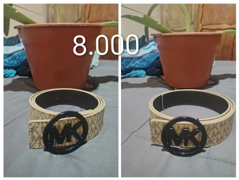 Cinturón beige con logo MK - 1