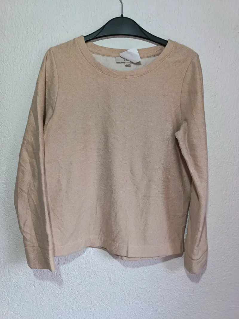 Polera beige de manga larga - 1