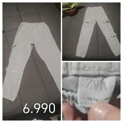 Pantalones cargo Zara gris - miniatura 1